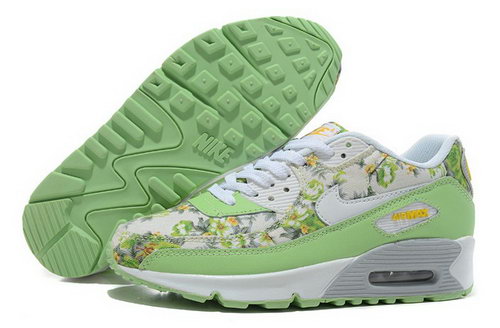 Nike Air Max 90 Womenss Shoes New White Green For Sale